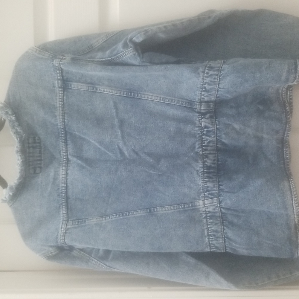 Suzanne Betro Peplum Denim Jacket (1X) NWT - Picture 7 of 12